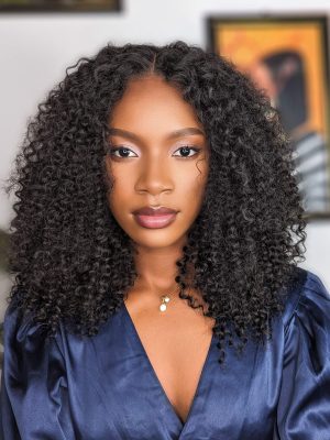 Wig Tiana - Synthetic Fibre Kinky Curly Wig | Human Hair Feel | UK