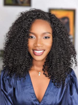 Wig Tiana - Synthetic Fibre Kinky Curly Wig | Human Hair Feel | UK